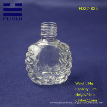 2015 year unique shaped custom glass nail polish bottle for sale